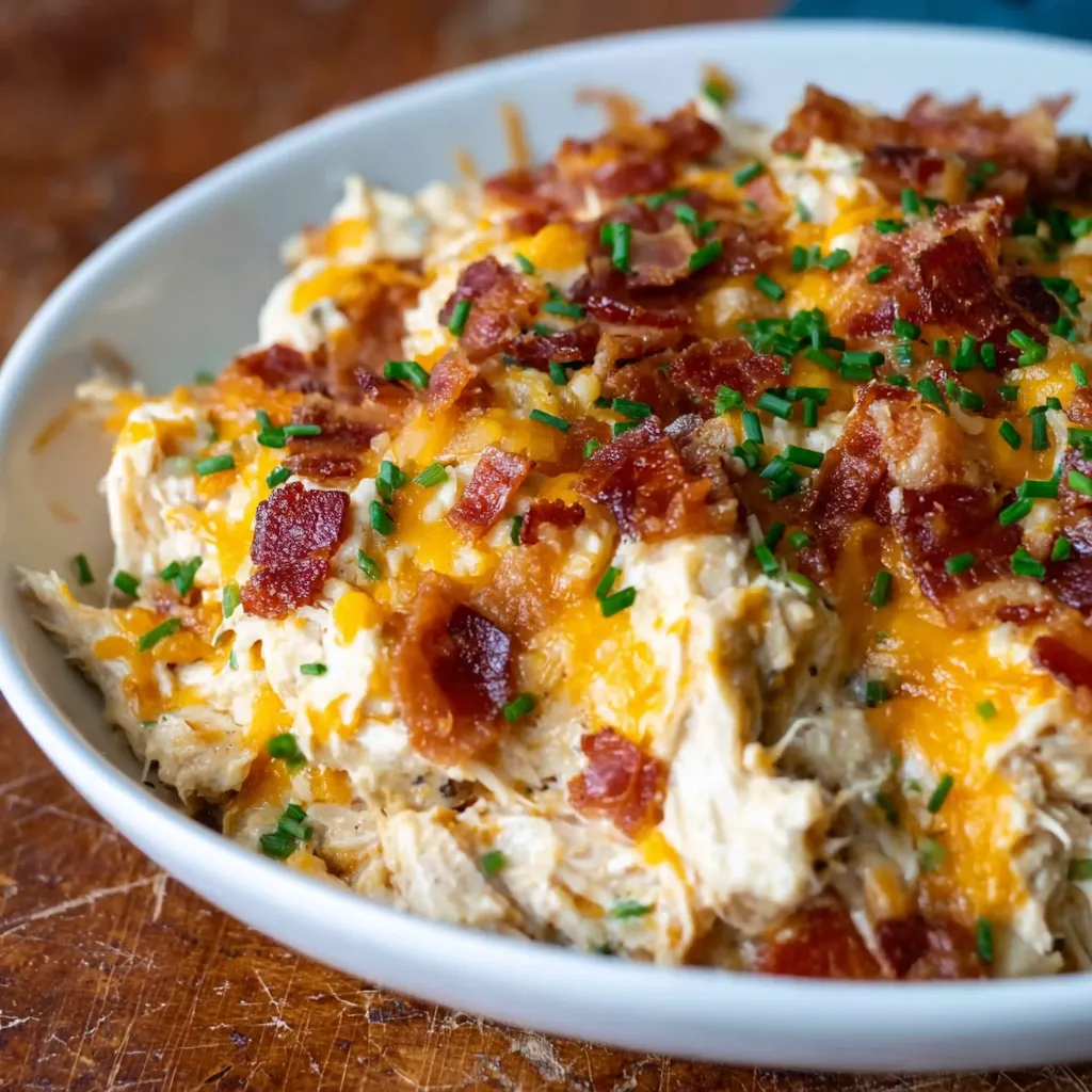 Addictive Slow Cooker Crack Chicken with Creamy Ranch and Bacon - tertiary view